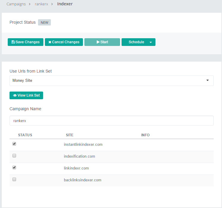 Indexer Setup