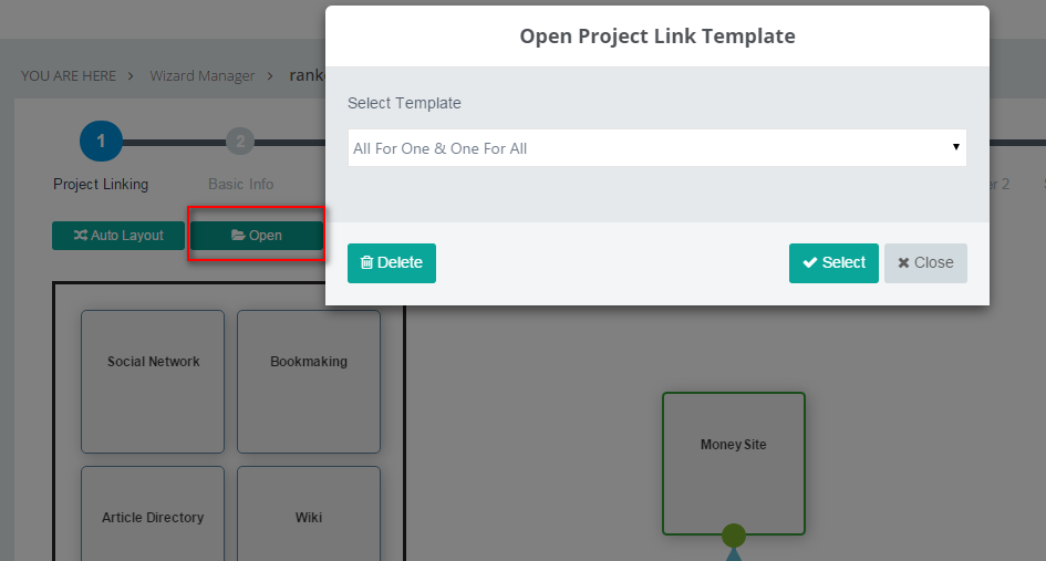 Open Project Link Template